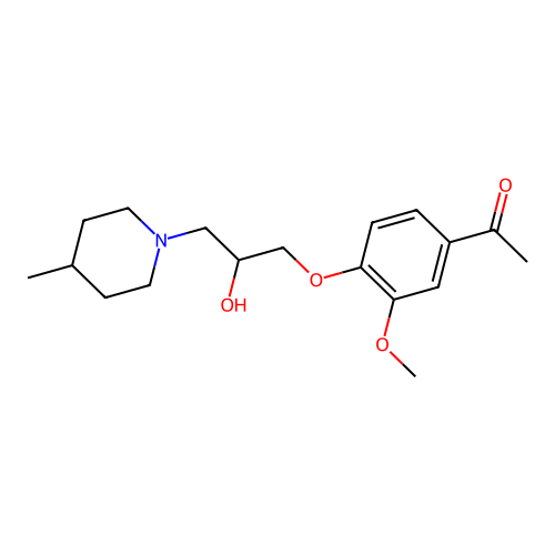 1-Acetyl-4-[2-hydroxy-3-(4-methylpiperidyl)propoxy]-3-methoxybenzene structure