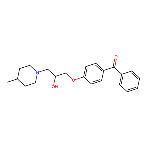 {4-[2-Hydroxy-3-(4-methyl-1-piperidinyl)propoxy]phenyl}(phenyl)methanone structure