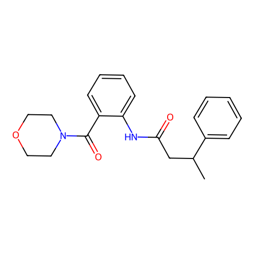 N-[2-(morpholin-4-ylcarbonyl)phenyl]-3-phenylbutanamide structure