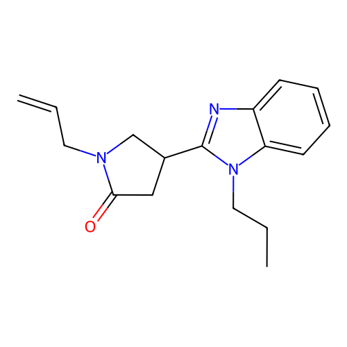1-Prop-2-enyl-4-(1-propylbenzimidazol-2-yl)pyrrolidin-2-one structure