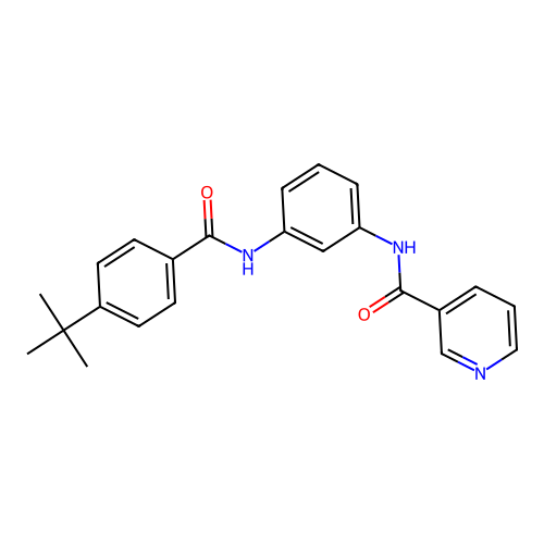N-[3-[(4-tert-butylbenzoyl)amino]phenyl]pyridine-3-carboxamide structure