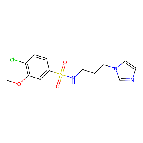 4-Chloro-N-(3-imidazol-1-yl-propyl)-3-methoxy-benzenesulfonamide structure