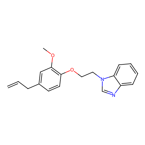 1-(2-(4-allyl-2-methoxyphenoxy)ethyl)-1H-benzo[d]imidazole structure