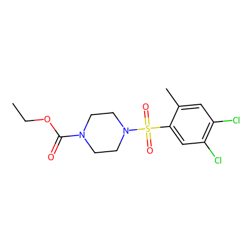 Ethyl 4-[(4,5-dichloro-2-methylphenyl)sulfonyl]piperazinecarboxylate structure