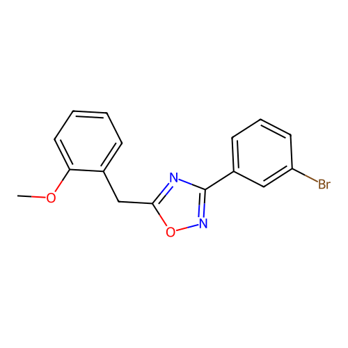 3-(3-Bromophenyl)-5-[(2-methoxyphenyl)methyl]-1,2,4-oxadiazole structure