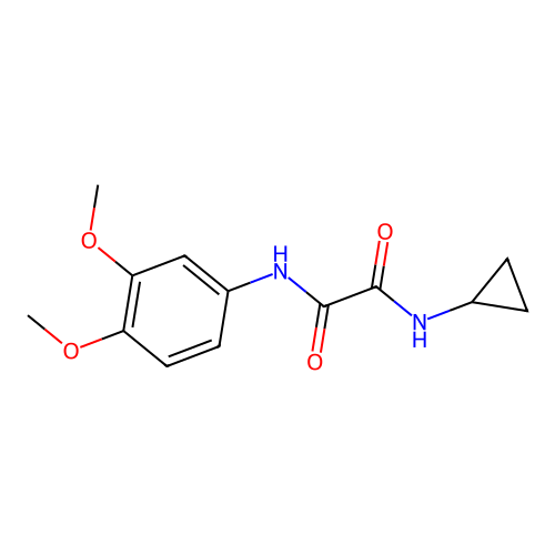 N1-cyclopropyl-N2-(3,4-dimethoxyphenyl)oxalamide structure