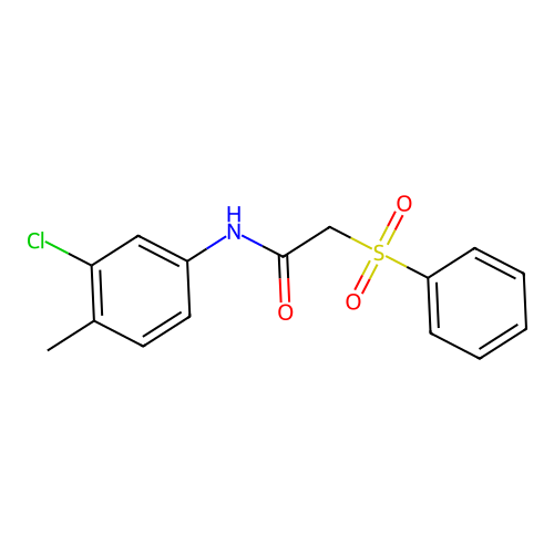 2-(benzenesulfonyl)-N-(3-chloro-4-methylphenyl)acetamide structure