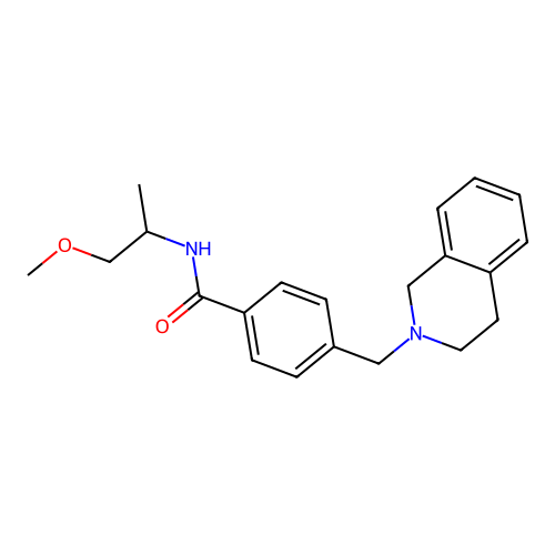 4-(3,4-dihydro-1H-isoquinolin-2-ylmethyl)-N-(1-methoxypropan-2-yl)benzamide structure