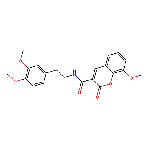 N-[2-(3,4-dimethoxyphenyl)ethyl]-8-methoxy-2-oxo-2H-chromene-3-carboxamide structure