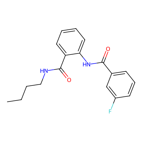 N-butyl-2-[(3-fluorobenzoyl)amino]benzamide structure
