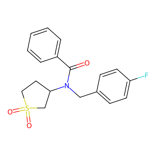 N-(1,1-dioxidotetrahydrothiophen-3-yl)-N-(4-fluorobenzyl)benzamide structure