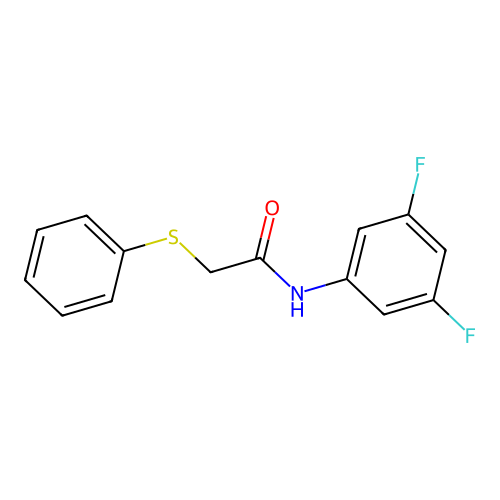 N-(3,5-difluorophenyl)-2-(phenylsulfanyl)acetamide structure