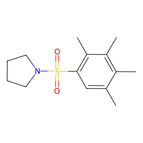 1-[(2,3,4,5-Tetramethylphenyl)sulfonyl]pyrrolidine structure