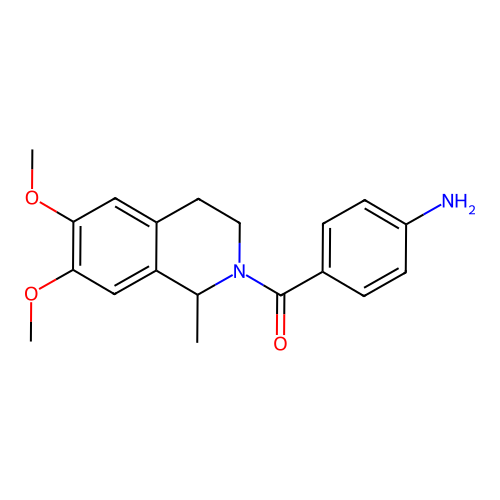(4-aminophenyl)(6,7-dimethoxy-1-methyl-3,4-dihydroisoquinolin-2(1H)-yl)methanone structure