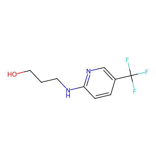 3-{[5-(Trifluoromethyl)pyridin-2-yl]amino}propan-1-ol structure