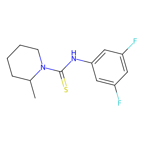 N-(3,5-difluorophenyl)-2-methylpiperidine-1-carbothioamide structure
