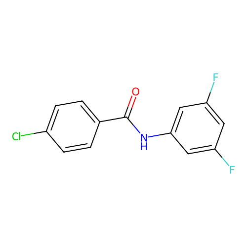 4-chloro-N-(3,5-difluorophenyl)benzamide structure