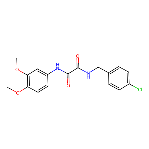 N-(4-chlorobenzyl)-N'-(3,4-dimethoxyphenyl)ethanediamide structure