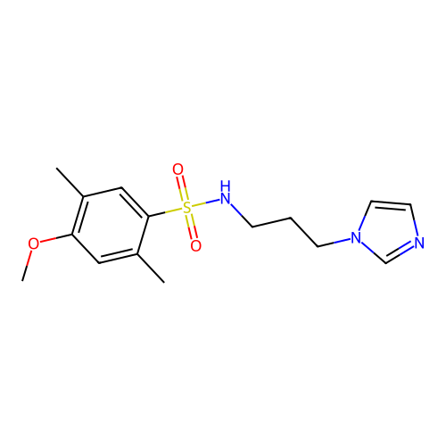 N-(3-Imidazol-1-yl-propyl)-4-methoxy-2,5-dimethyl-benzenesulfonamide structure
