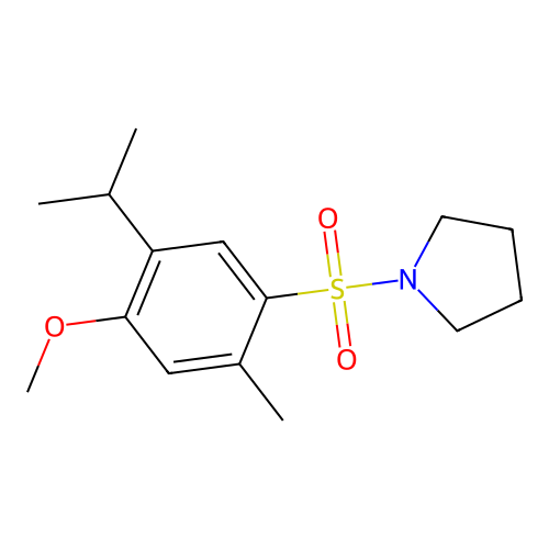 1-(4-Methoxy-2-methyl-5-propan-2-ylphenyl)sulfonylpyrrolidine structure