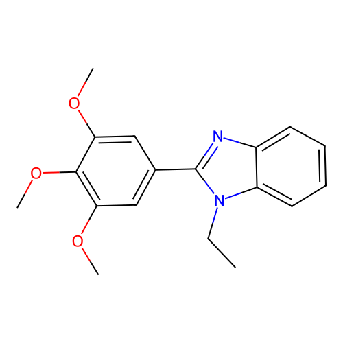 1-ethyl-2-(3,4,5-trimethoxyphenyl)-1H-benzimidazole structure