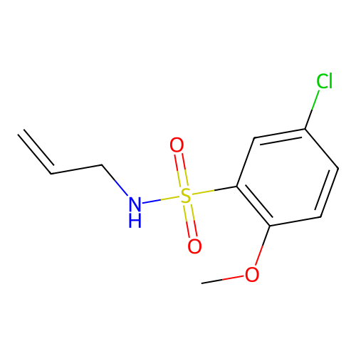 N~1~-allyl-5-chloro-2-methoxy-1-benzenesulfonamide structure
