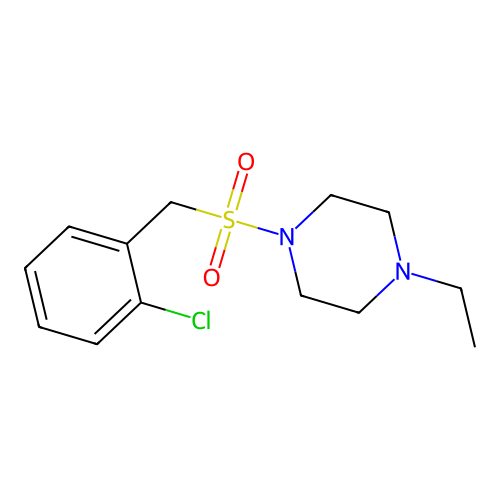1-[(2-Chlorophenyl)methylsulfonyl]-4-ethylpiperazine structure