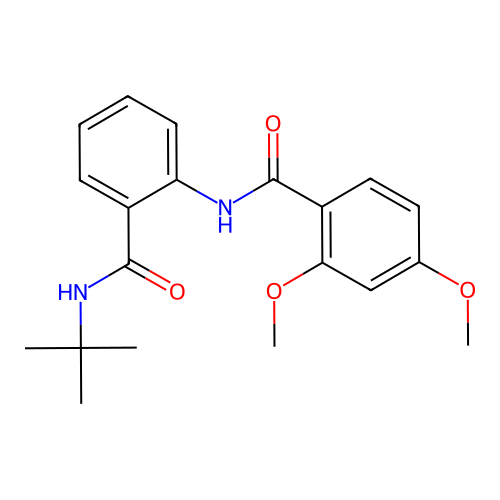 N-[2-(tert-butylcarbamoyl)phenyl]-2,4-dimethoxybenzamide structure