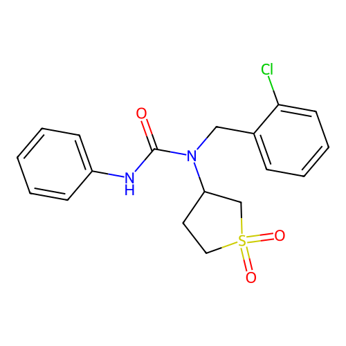1-(2-Chlorobenzyl)-1-(1,1-dioxidotetrahydrothiophen-3-yl)-3-phenylurea structure