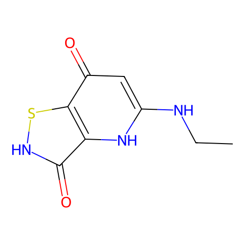 Isothiazolo[4,5-B]pyridin-3(2H)-one, 5-(ethylamino)-7-hydroxy- structure