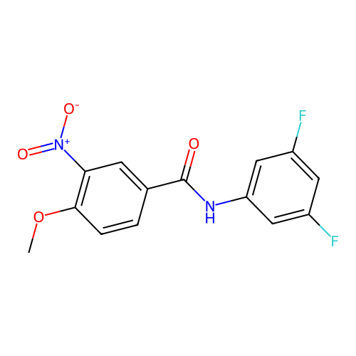 N-(3,5-difluorophenyl)-4-methoxy-3-nitrobenzamide structure