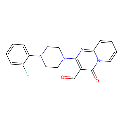 2-[4-(2-Fluorophenyl)piperazin-1-yl]-4-oxopyrido[1,2-a]pyrimidine-3-carbaldehyde structure