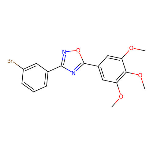 3-(3-Bromophenyl)-5-(3,4,5-trimethoxyphenyl)-1,2,4-oxadiazole structure