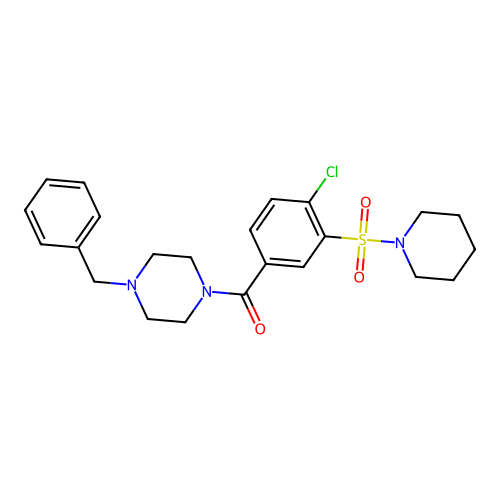 (4-Benzylpiperazin-1-yl)-(4-chloro-3-piperidin-1-ylsulfonylphenyl)methanone structure