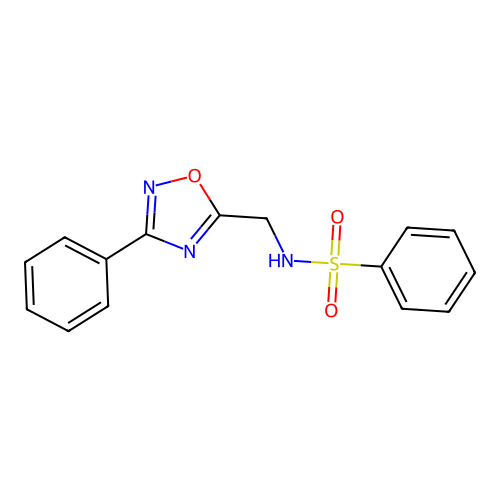 N-[(3-phenyl-1,2,4-oxadiazol-5-yl)methyl]benzenesulfonamide structure