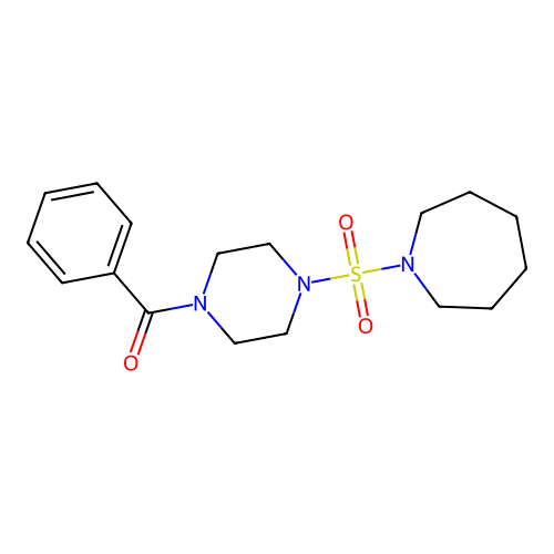 1-[(4-Benzoylpiperazin-1-yl)sulfonyl]azepane structure