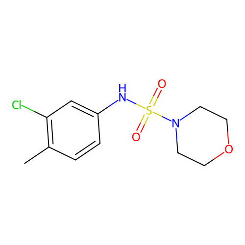 N-(3-chloro-4-methylphenyl)morpholine-4-sulfonamide structure