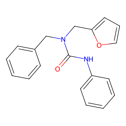 1-Benzyl-1-(furan-2-ylmethyl)-3-phenylurea structure