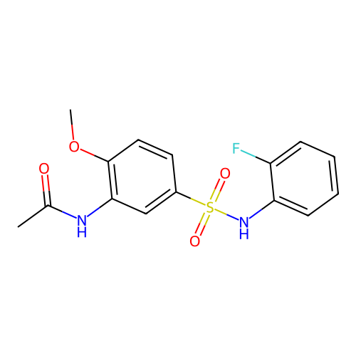 N-{5-[(2-fluorophenyl)sulfamoyl]-2-methoxyphenyl}acetamide structure