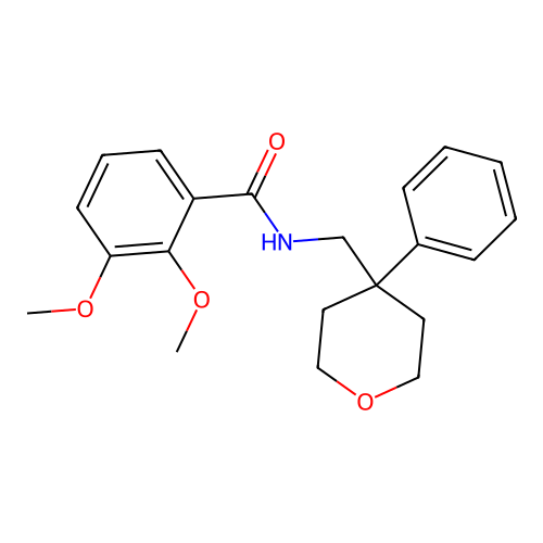 2,3-dimethoxy-N-[(4-phenyloxan-4-yl)methyl]benzamide structure
