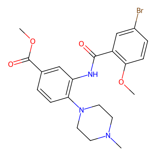 METHYL 3-(5-BROMO-2-METHOXYBENZAMIDO)-4-(4-METHYLPIPERAZIN-1-YL)BENZOATE structure