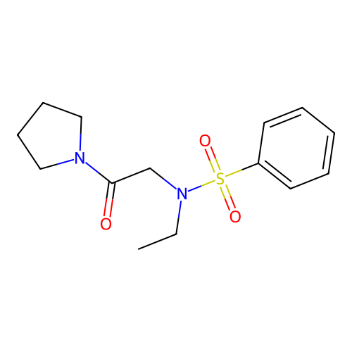 N-ethyl-N-(2-oxo-2-pyrrolidin-1-ylethyl)benzenesulfonamide structure