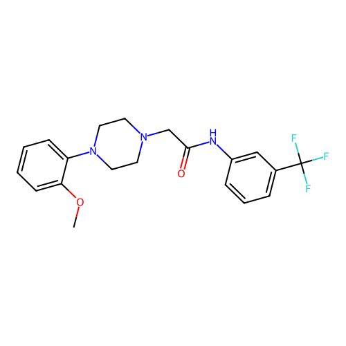 2-[4-(2-methoxyphenyl)piperazin-1-yl]-N-[3-(trifluoromethyl)phenyl]acetamide structure