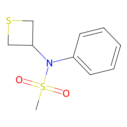 N-phenyl-N-(thietan-3-yl)methanesulfonamide structure
