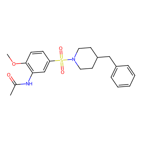 N-[5-(4-benzylpiperidin-1-yl)sulfonyl-2-methoxyphenyl]acetamide structure