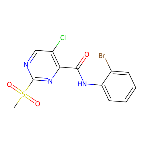 N-(2-bromophenyl)-5-chloro-2-methylsulfonylpyrimidine-4-carboxamide structure