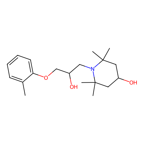 1-[2-Hydroxy-3-(2-methylphenoxy)propyl]-2,2,6,6-tetramethylpiperidin-4-ol structure