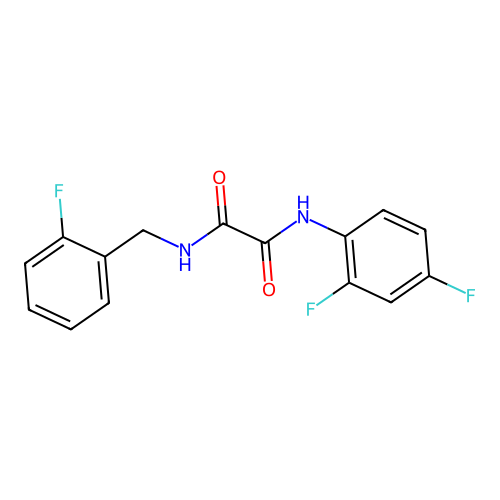 N1-(2,4-difluorophenyl)-N2-(2-fluorobenzyl)oxalamide structure