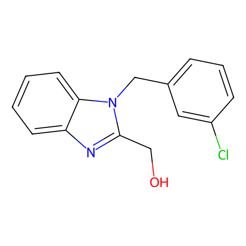 [1-[(3-Chlorophenyl)methyl]benzimidazol-2-yl]methanol structure