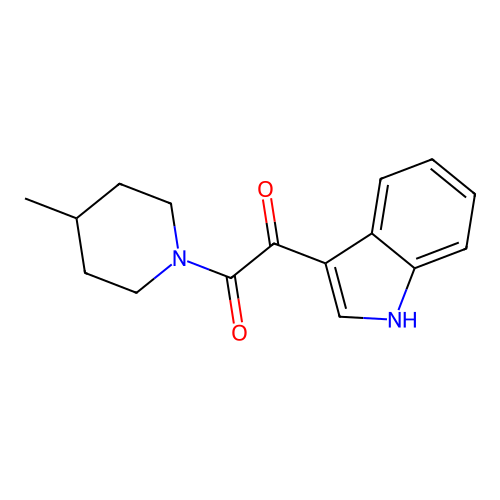 1-(1H-indol-3-yl)-2-(4-methylpiperidin-1-yl)ethane-1,2-dione structure